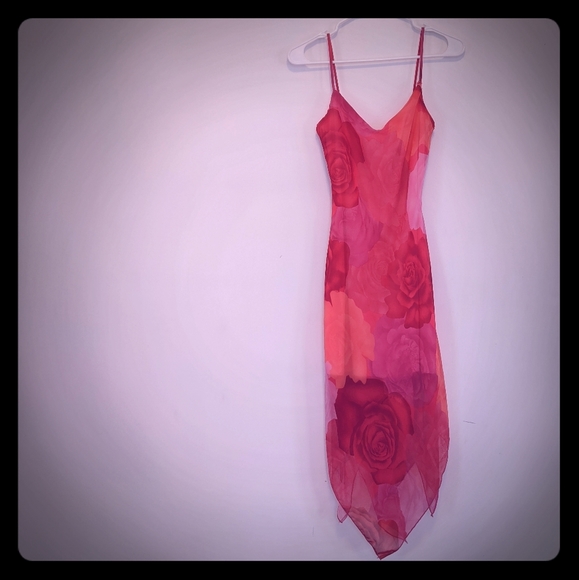 Modcloth Dresses & Skirts - Vintage Y2K Rose cocktails/wedding slip dress